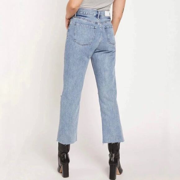 Pistola Cassie Distressed High Rise Straight Leg Jeans Sz 27 - Picture 14 of 16